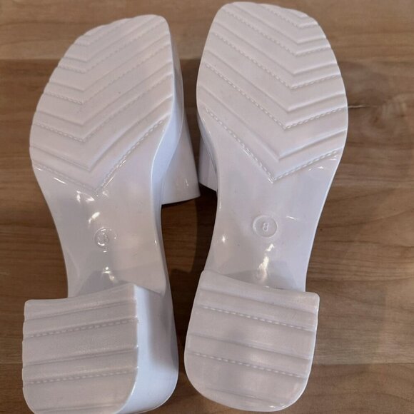 NEW Beach by Matisse Wade White Jelly Platform Vacation Slip-on Open Toe Heels - Picture 5 of 6